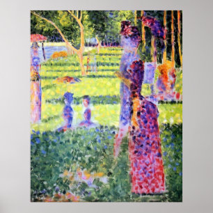 Pôster O Casal de Georges Seurat, Vintage Pointillism