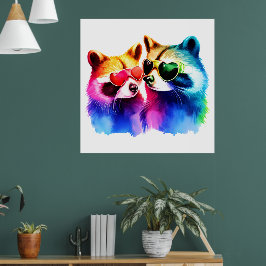 Poster O Casal Raccoon