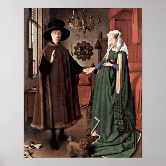 Pôster O Casamento Arnolfini de Jan van Eyck (Frente)