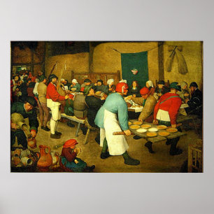 Poster O casamento do camponês de Pieter Bruegel (1568)