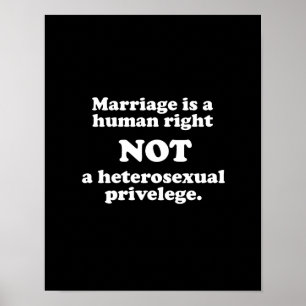 Pôster O casamento é um direito humano, não um priv