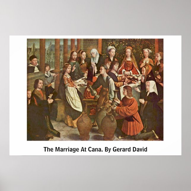 Pôster O Casamento No Cana. Por Gerard David (Frente)