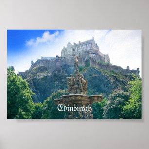 Poster O castelo de Edimburgo personaliza o produto
