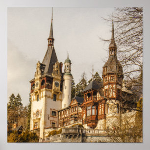 Poster O castelo de Peles no condado de Prahova, Romênia
