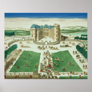 Pôster O castelo Rambouillet, gravado por Antoine Aveli