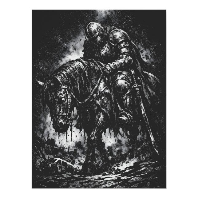 Pôster O Cavaleiro Caído por BurnsInHell (Frente)