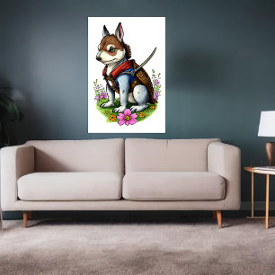 Poster O Cavaleiro do Cachorro   Arte AI