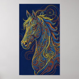 Poster O cavalo azul