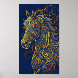 Poster O cavalo azul