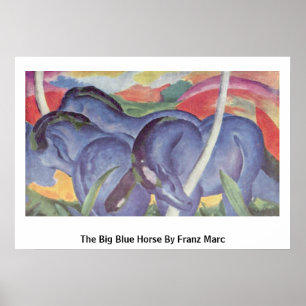 Pôster O cavalo azul grande por Franz Marc