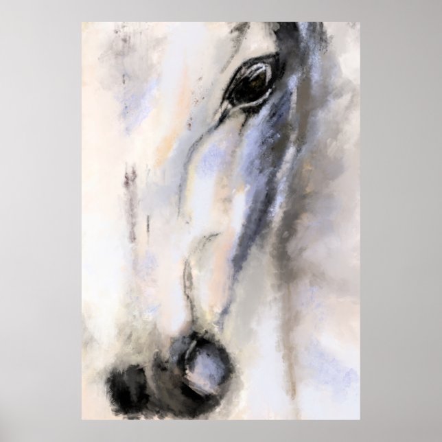 Poster O Cavalo Branco - Pintura Original (Frente)