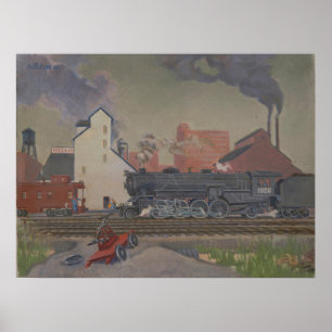 Poster O Cavalo de Ferro - Arte do Comboio Kulhanek