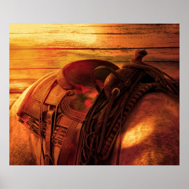 Pôster O cavalo voltou com sela oeste (Frente)