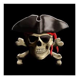 Pôster O Caveira Pirata do Jolly Roger