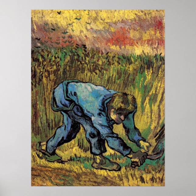 Poster O Ceifador com Doença de Vincent van Gogh (Frente)