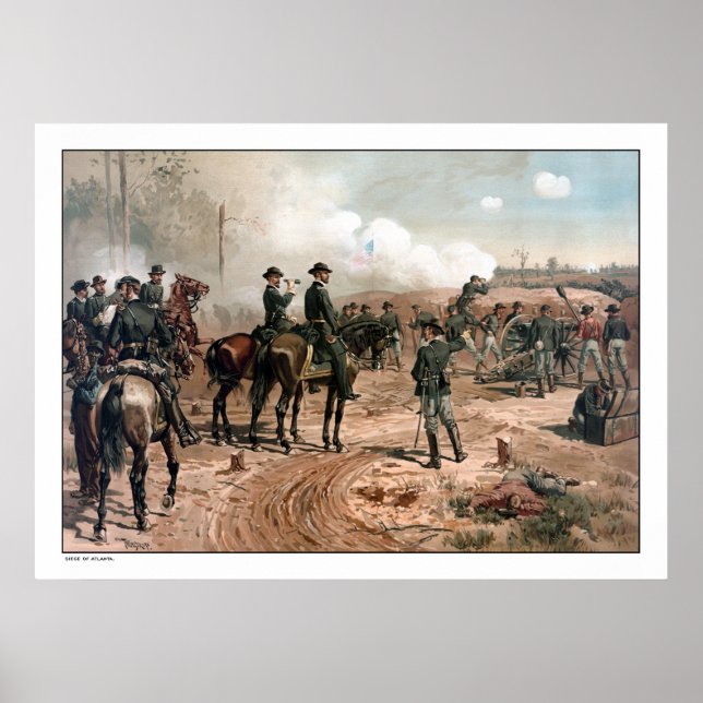 Poster O cerco de Atlanta - Guerra Civil (Frente)
