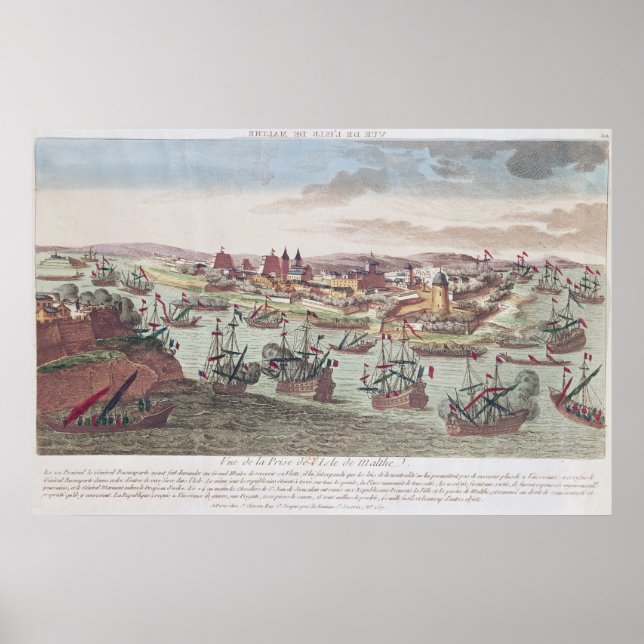 Poster O cerco de Malta, 12 de junho de 1798 (Frente)