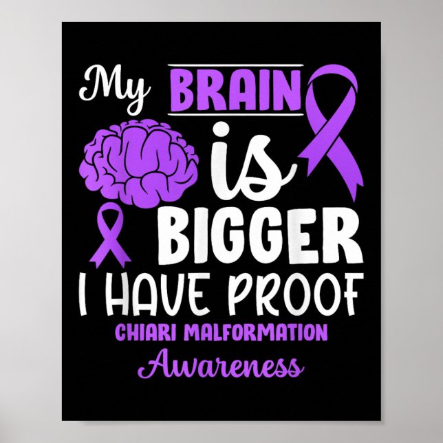 Poster O Cérebro É Maior Consciência de Malformação Chiar (Frente)