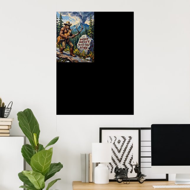 Poster O Cético das Montanhas: Visão do Pé-Grande (Escritório em casa)