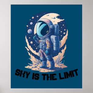 Poster O céu é o limite com astronauta