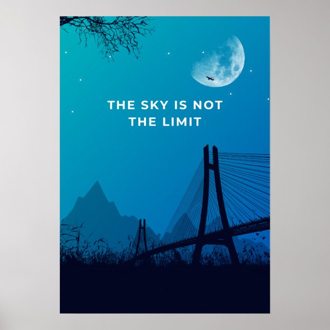 Poster O céu não é o limite. Motivação (Frente)
