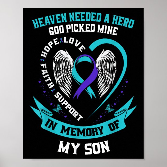 Poster O Céu Precisava De Um Herói Que Deus Pegou O Meu F (Frente)