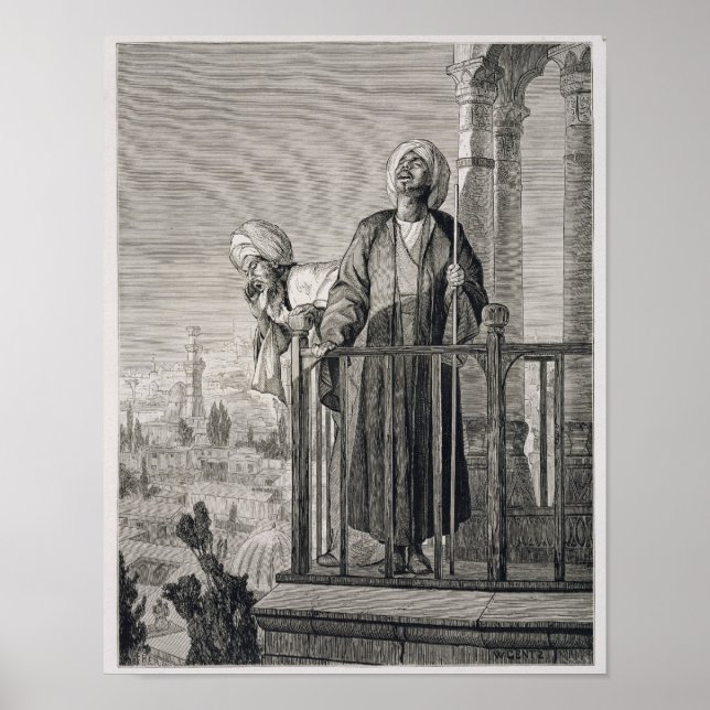 Poster O Chamado de Muezzin à Oração, século XIX (Frente)