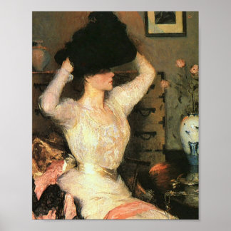 Poster O Chapéu Negro de Frank Weston Benson Fine Arts