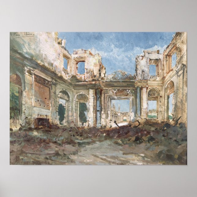 Poster O Chateau de Santo-Nuvem após o Fogo (Frente)