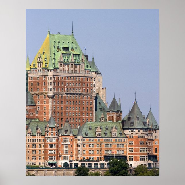 Poster O Chateau Frontenac na cidade de Quebec, Canadá. (Frente)