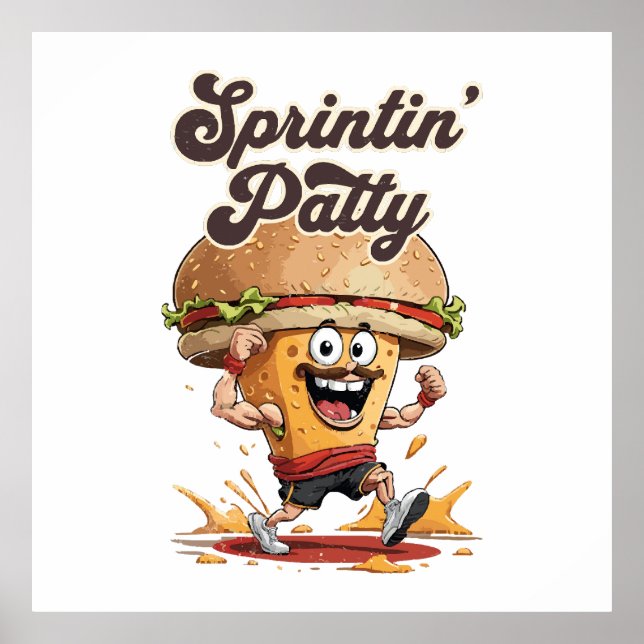 Poster O Cheeseburger Correndo (Frente)