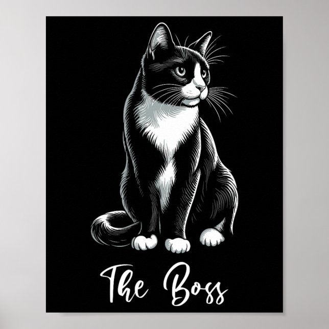 Poster O Chefe Tuxedo Gato do Lover Kitten Tuxedo Proprie (Frente)