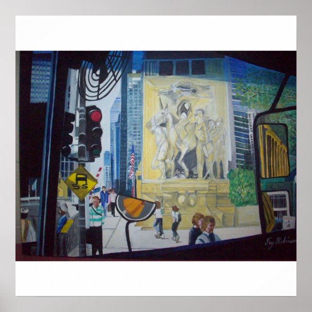 Pôster O Chicago Michigan Ave. Ponte (Frente)