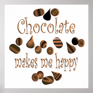 Poster O chocolate faz-me feliz