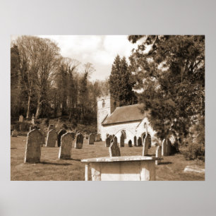 Poster O Churchyard Scotland do lugar de descanso