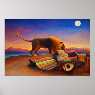 Poster O Cigano Adormecido de Henri Rousseau