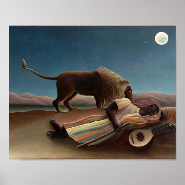 Poster O cigano adormecido, Henri Rousseau (Frente)