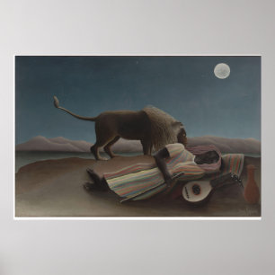 Pôster O Cigano Adormecido por Henri Rousseau