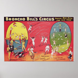 Pôster O circo de Bill do Broncho, Birmingham c.1890-1910