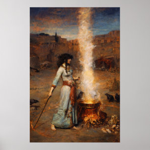 Poster O Círculo Mágico por John William Waterhouse