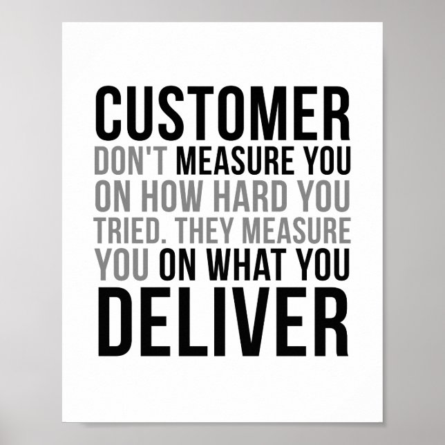 Poster O cliente não o mede sobre como o Duro tentou (Frente)