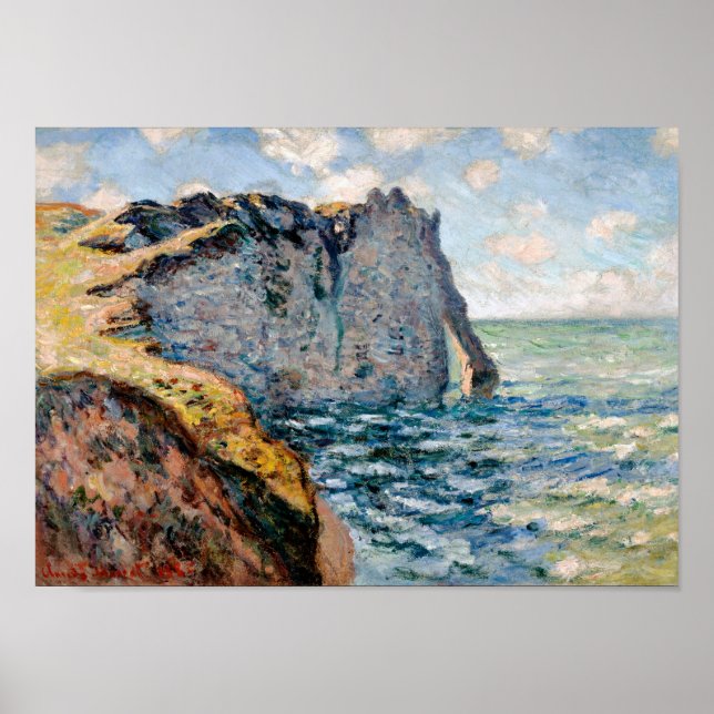 Poster O Cliff do Aval, Monet (Frente)