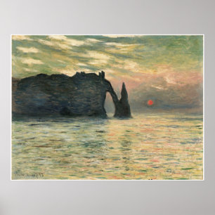 Pôster O Cliff em Etretat, 1883