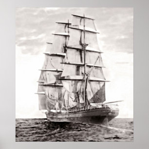 Pôster O Clipper "Cutty Sark" 1869