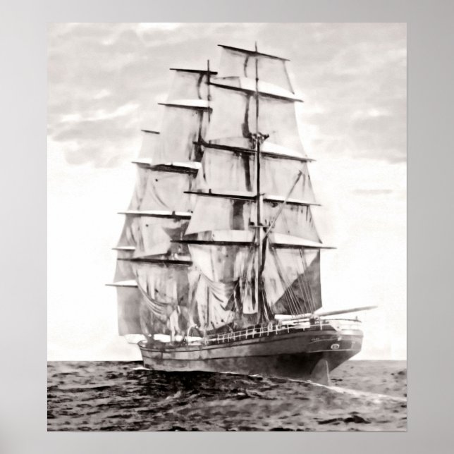 Pôster O Clipper "Cutty Sark" 1869 (Frente)