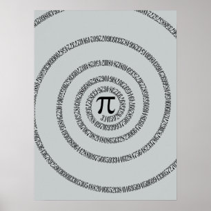 Pôster O clique do Pi da espiral personaliza para mudar a
