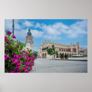 Poster O Cloth Hall na praça principal em Cracóvia, Polôn