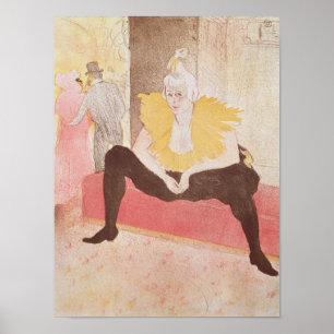 Poster O Clowness Cha-U-Kao assentado, 1896