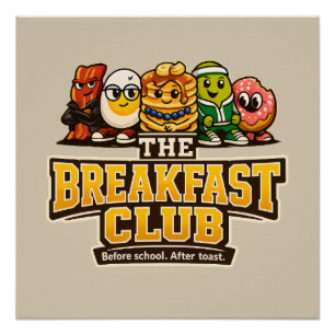 Pôster O Clube do Café da Manhã - Amantes da Comida