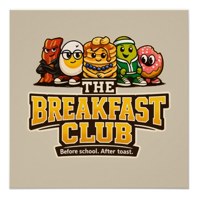 Pôster O Clube do Café da Manhã - Amantes da Comida (Frente)